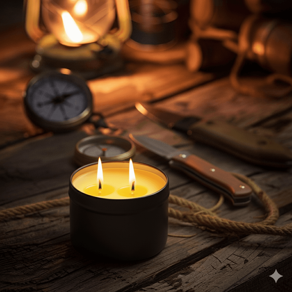 Overlevingskaars met pot – 36 uur brandduur